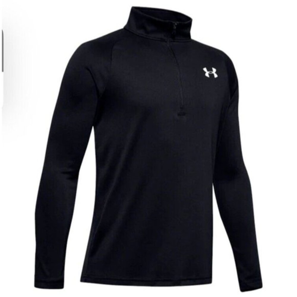 Under Armor Men’s Black Tech Loose Fit Athletic  1/3 Zip Jacket Size Small